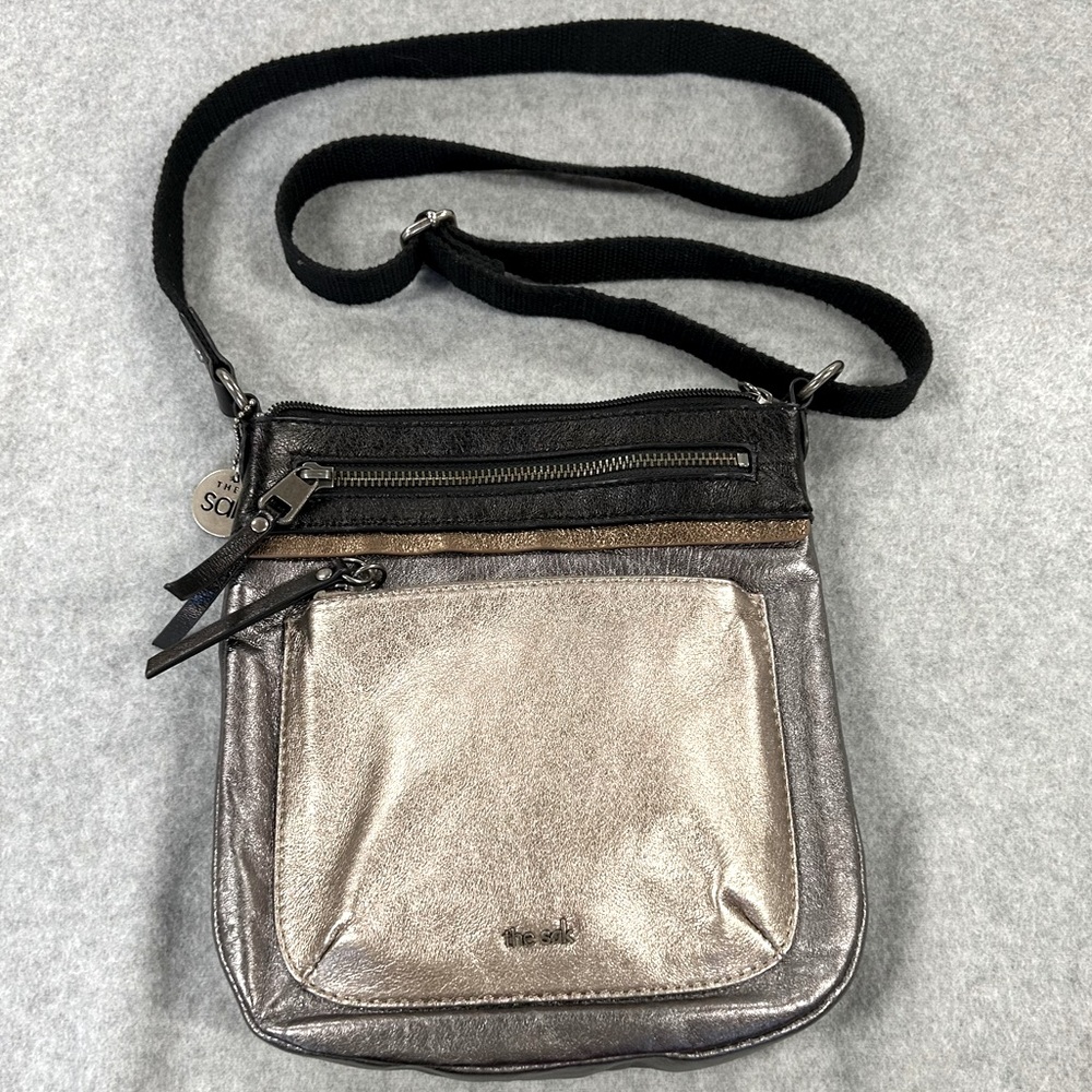The Sak leather metallic crossbody